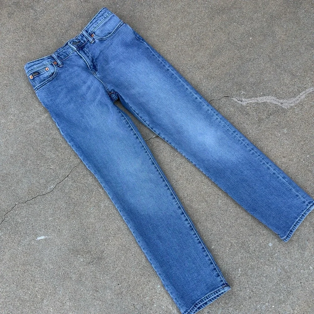 Polo Ralph Lauren‎ Youth Boys Jeans The Hampton Straight Leg Medium Wash Size 14